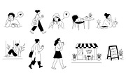 35 Cafe | Coffee vector Illustration, a Person Illustration by aivos (Thumbnail 5 of 6)