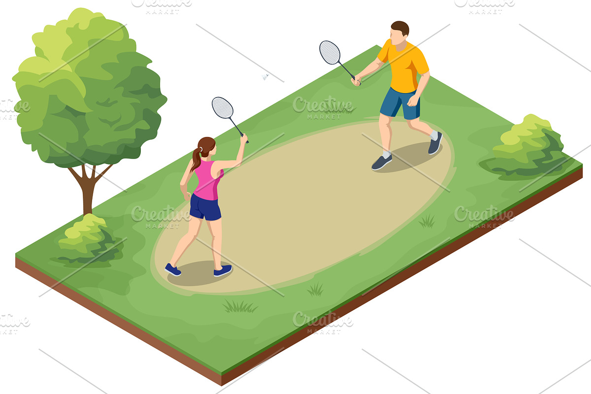 An isometric illustration of a man, a Sport Illustration by Golden Sikorka