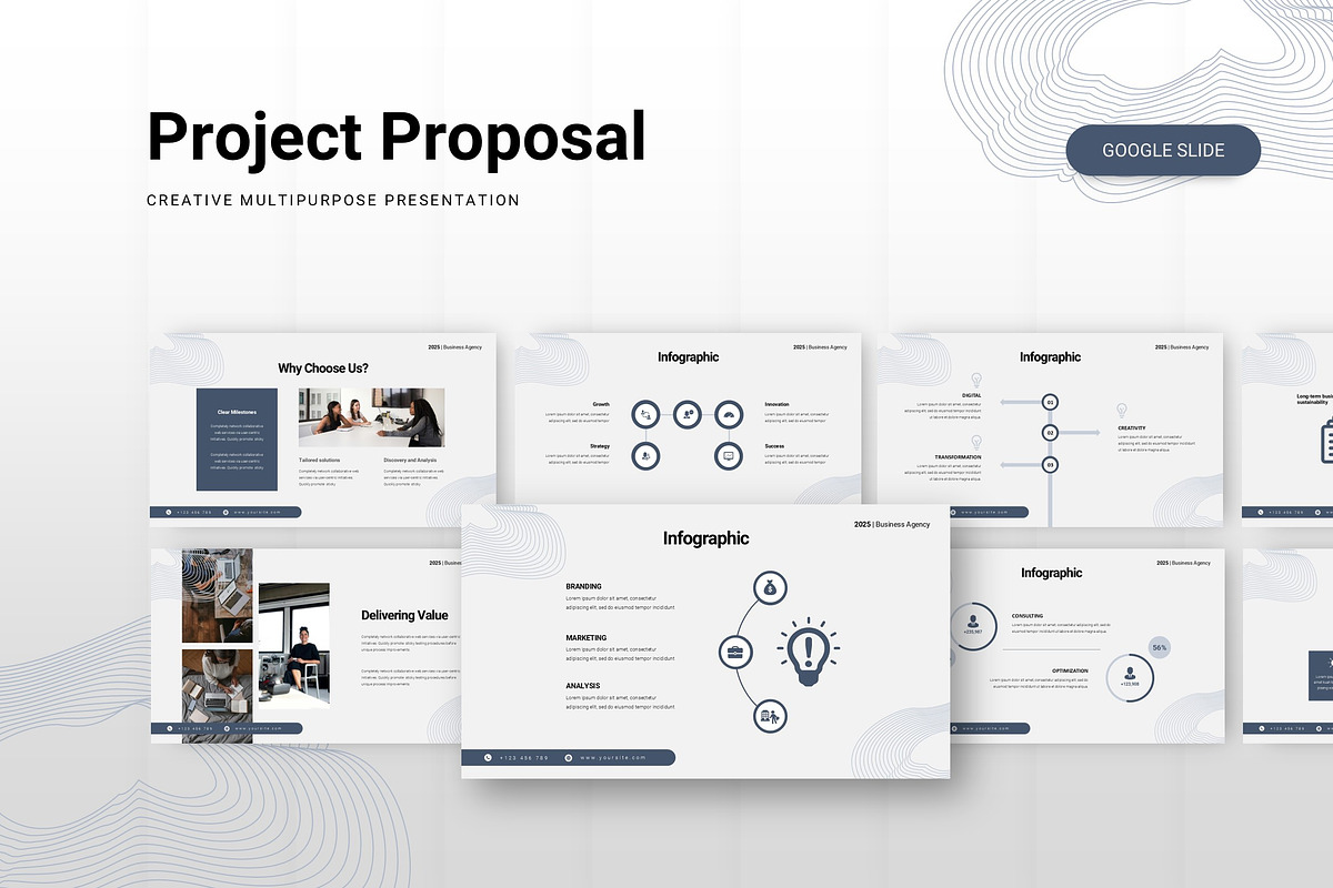 Project Proposal - Google Slide, a Presentation Template by AQR Studio (Photo 1 of 3)