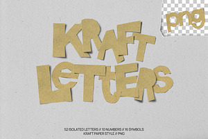 Kraft paper cut-out letters