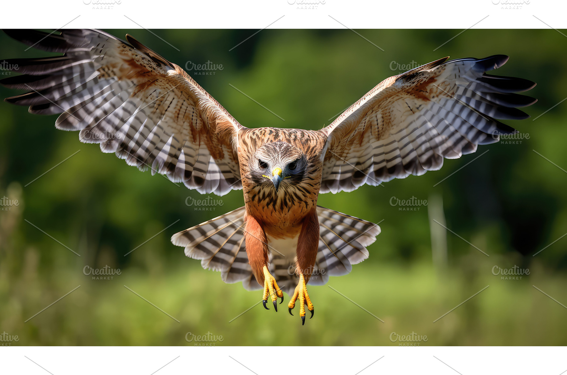 bird red shouldered hawk ai, an Animal Photo by pikepicture