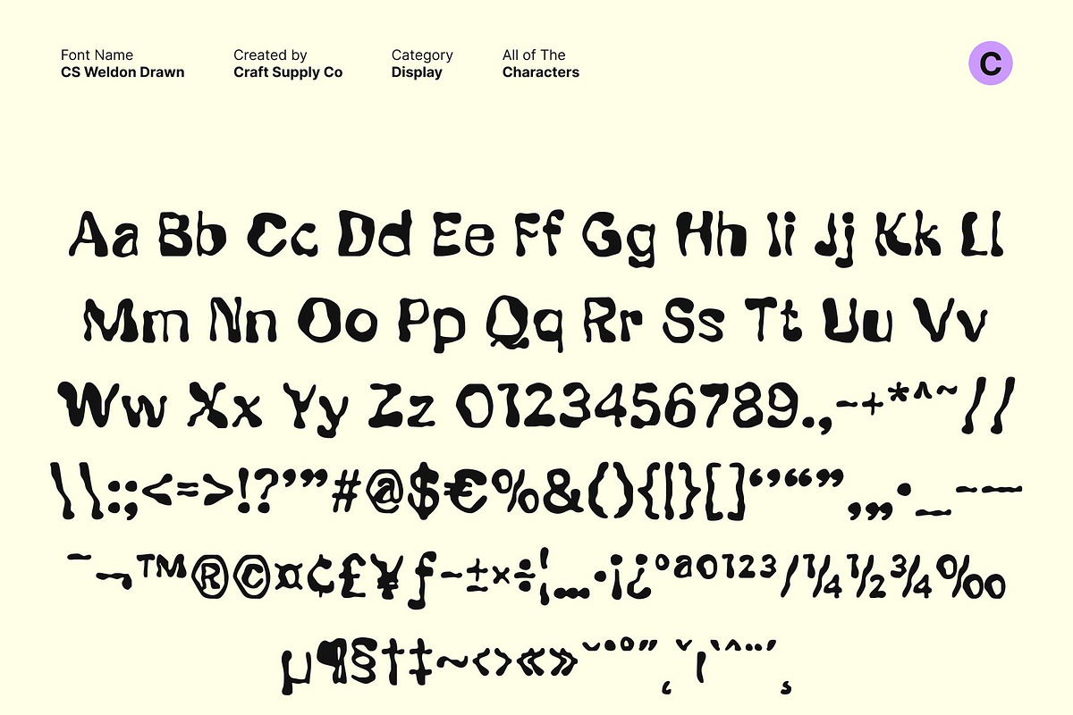 CS Weldon Drawn, a Sans Serif Font by Craft Supply Co. (Photo 8 of 8)
