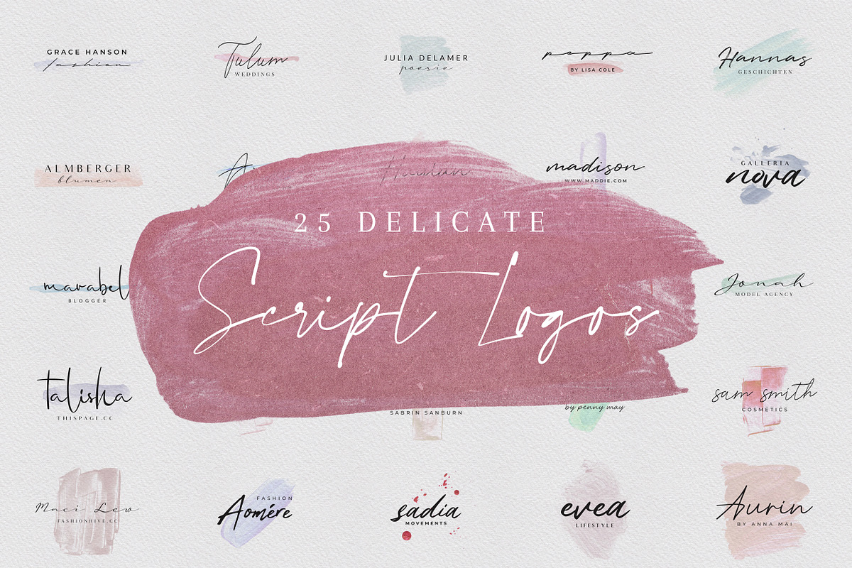 120+ Feminine Logos — Big Bundle, a Branding & Logo Template by friday ...