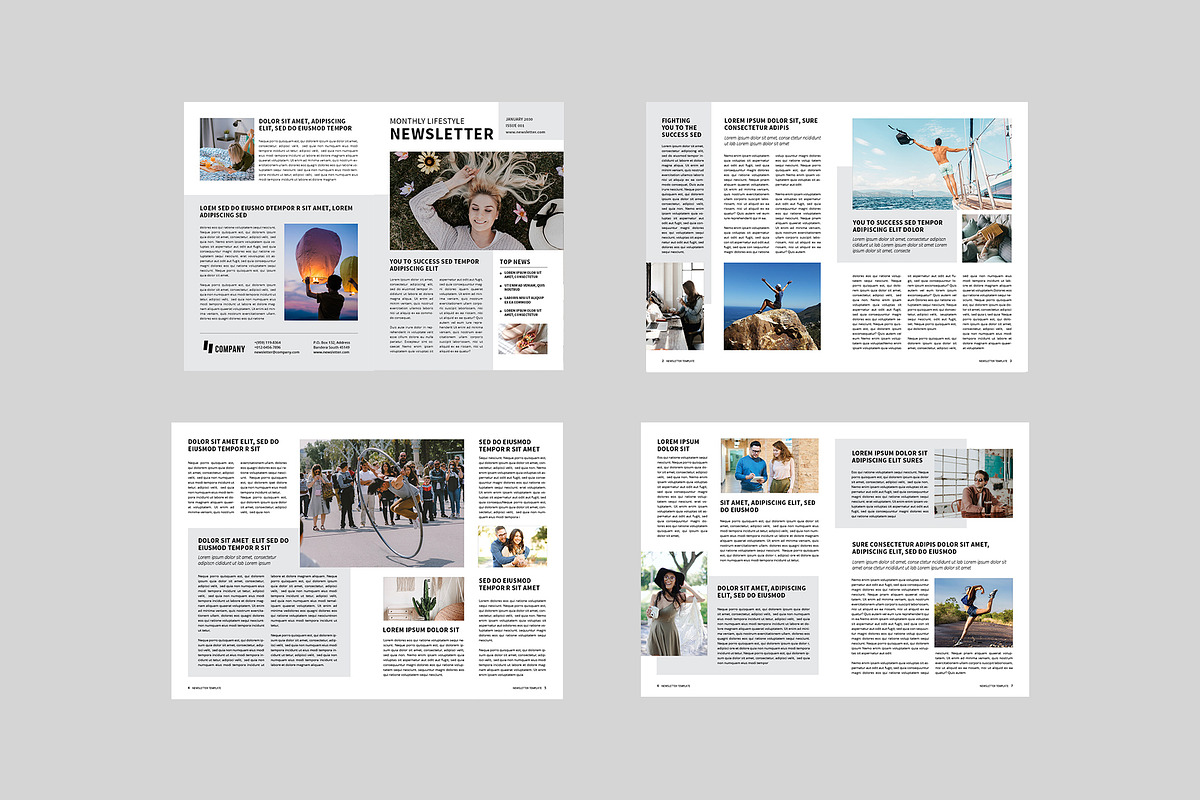 Minimal Newsletter Template, a Magazine Template by xtratimebd (Photo 6 of 6)