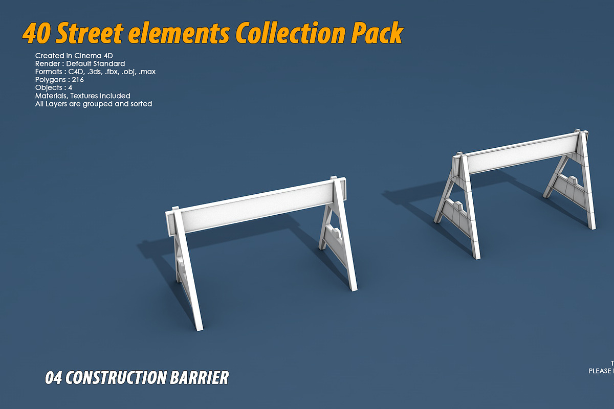 40 Street elements Collection Pack, an Architecture 3D Model by multimedia4ds (Photo 9 of 70)
