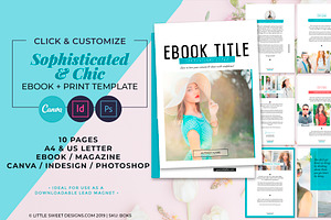 eBook Template - Canva, INDD & PSD