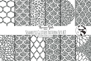 Seamless Glitter Patterns #2 Silver