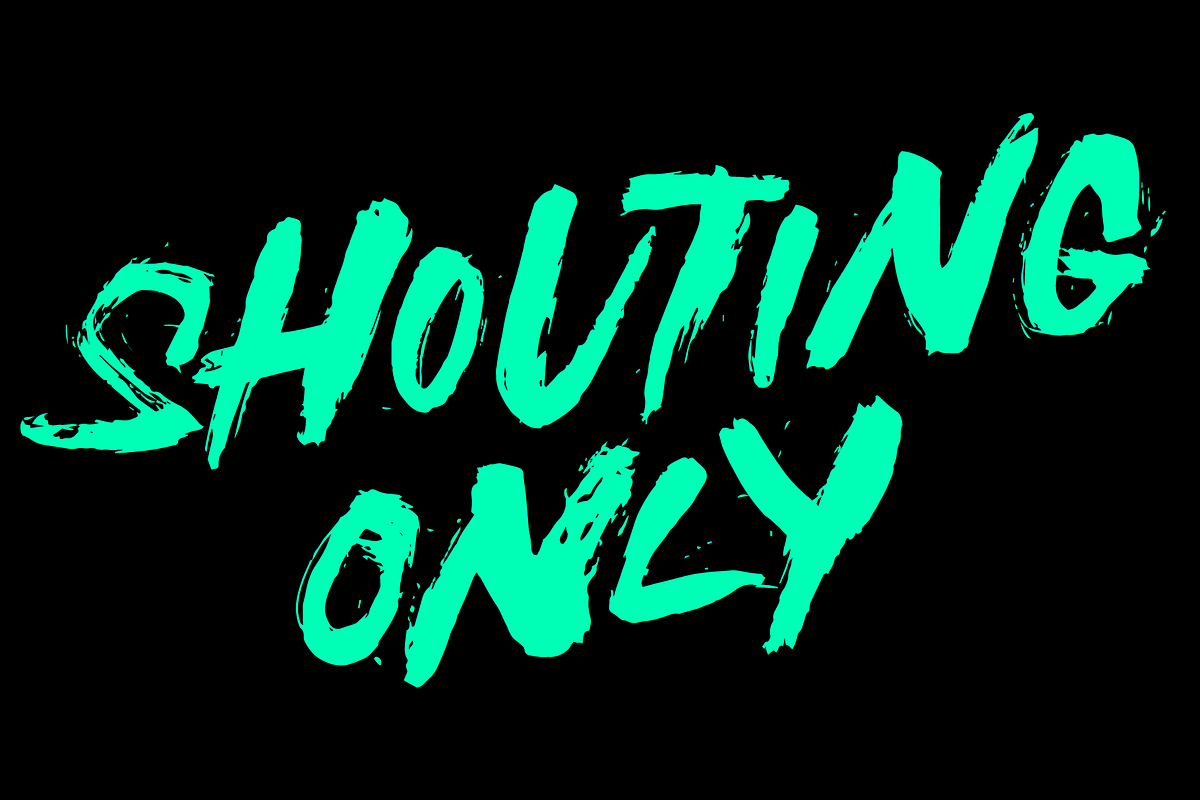 Angry Brush Font, a Handwritten Font by Emily Joy Rich