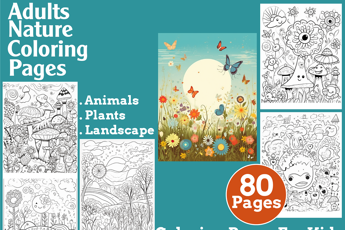 Adults Nature Coloring Pages, an Animal Illustration by martinblan (Photo 1 of 4)