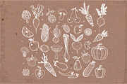 Fruits and vegetables doodles, a Food Illustration by Elina_Li (Thumbnail 9 of 20)