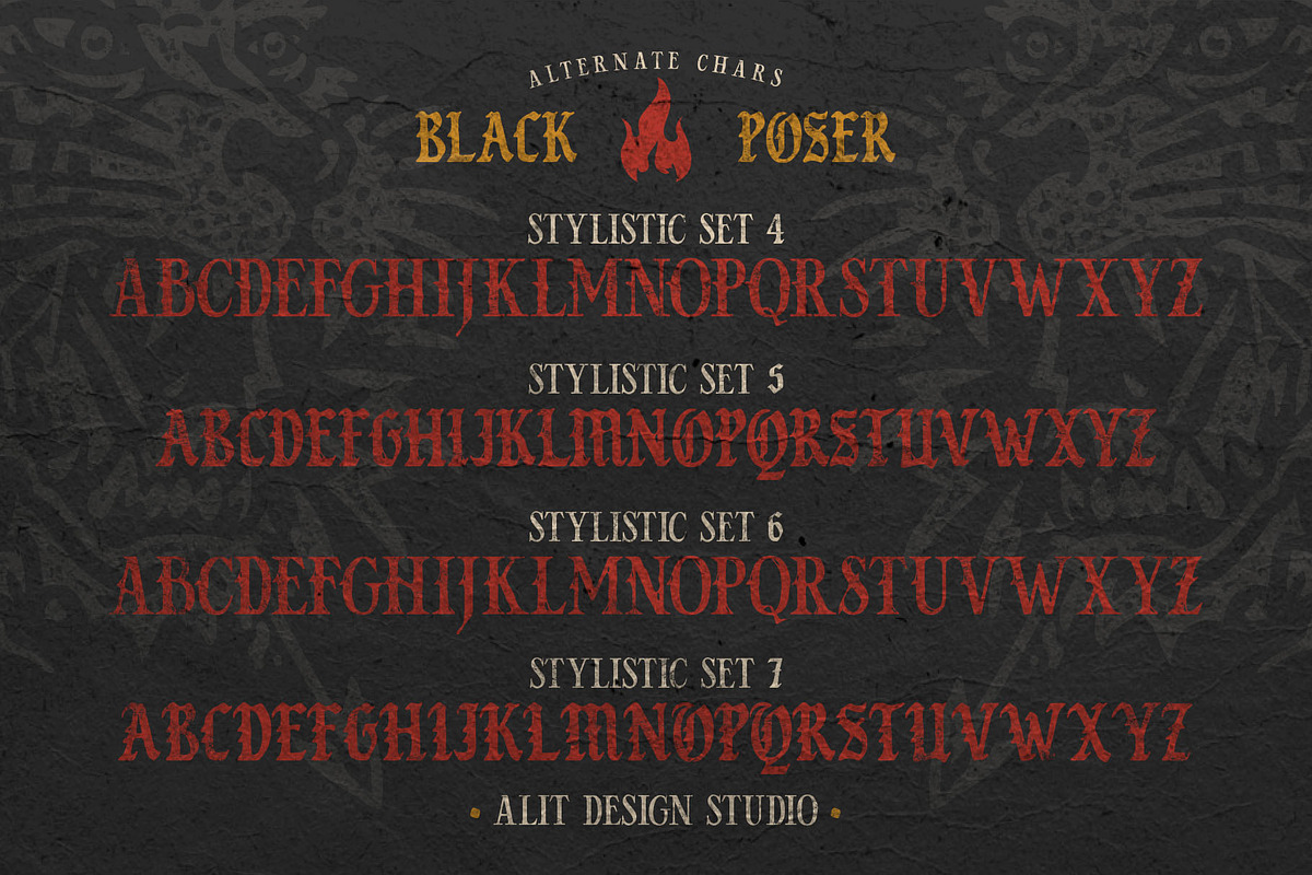 Black Poser Blackletter Typeface, a Blackletter Font by alit design (Photo 9 of 17)