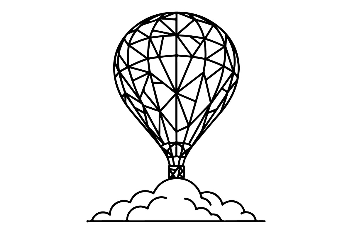Hot Air Balloon Silhouette Bundle, an Object Illustration by Gaye Art (Photo 25 of 31)