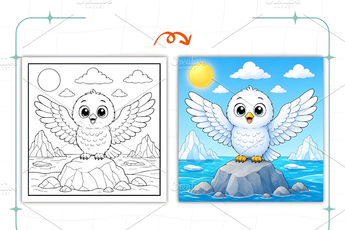 Arctic Animals Coloring Book, an Animal Illustration by Coco Bloom (Photo 4 of 7)