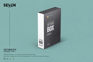 Software Box Mock-up, an Advertising Mockup by Se٧enStudio