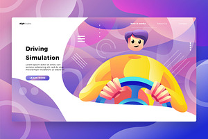 Drive Sim - Banner & Landing Page