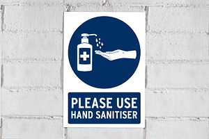 Please use hand sanitiser, Covid-19