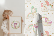 Watercolor Magic Rainbow Unicorn Set, a Decorative Illustration by Carol Lozove (Thumbnail 50 of 74)