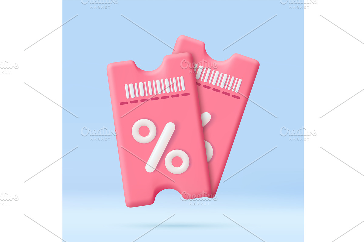 3d Voucher card cash back template, a Texture Illustration by ModVector