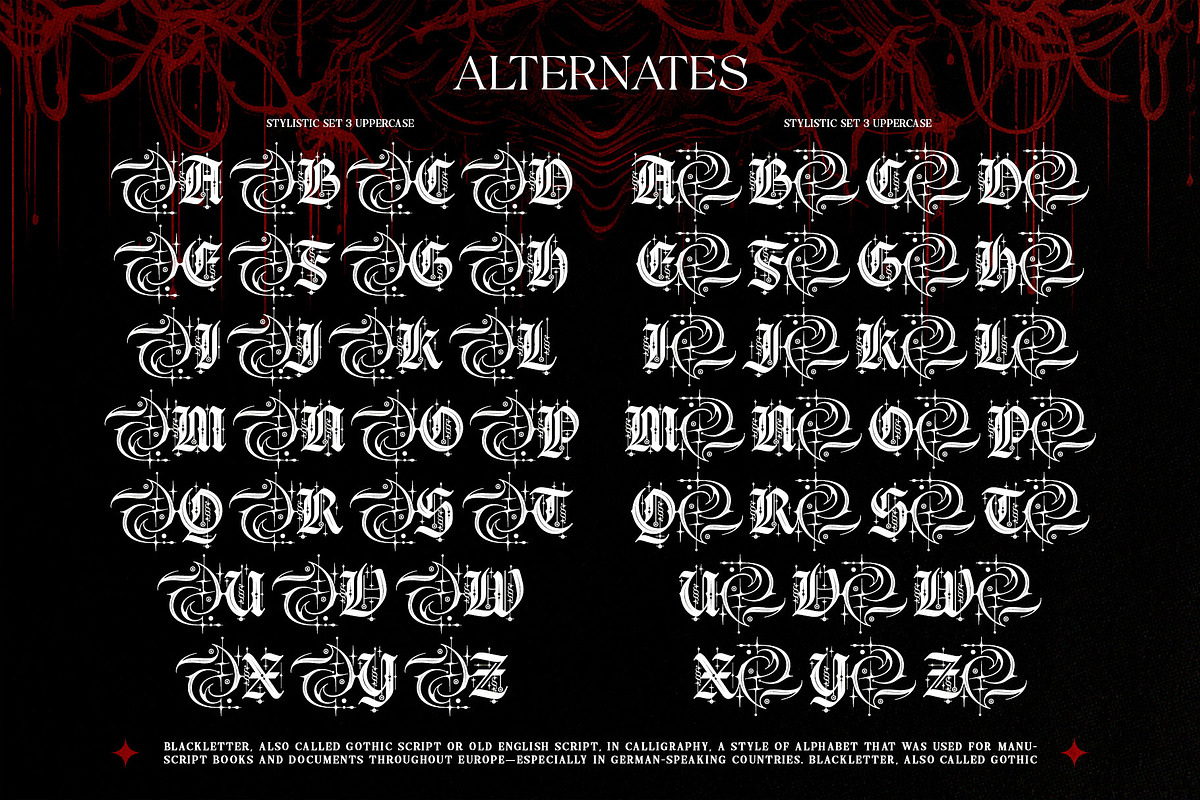 Gryphire Black Typeface, a Blackletter Font by alit design (Photo 13 of 20)