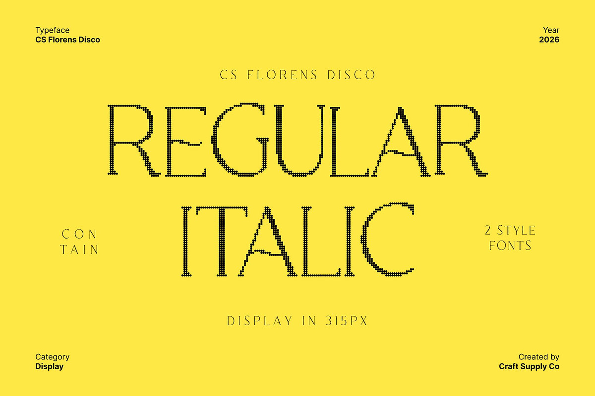 CS Florens Disco, a Serif Font by Craft Supply Co. (Photo 4 of 8)