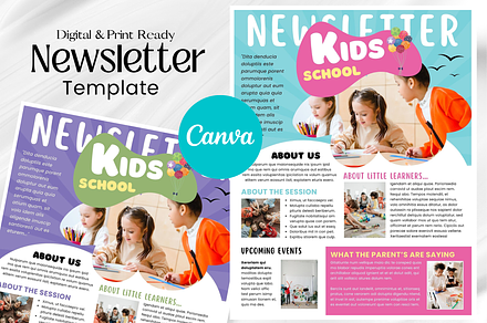 Kids Newsletter Canva Template, an Email Template by PixelCraft