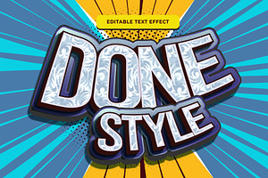 Done style text effect editable