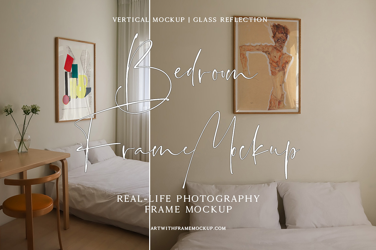 8 Bedroom Frame Mockup Set, a Product Mockup by ArtwithFrame (Photo 1 of 5)