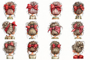 Watercolor messy bun mom Clipart, an Illustration by Designworld (Thumbnail 2 of 7)