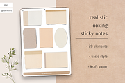 Realistic looking sticky notes, an Illustration by Oh Mia Studio (Thumbnail 1 of 3)