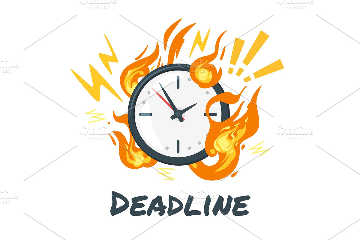 concept for deadline, an Illustration by Cartoon time!