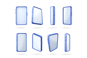 3D Blue smartphone case mockup in 3D, an Object Illustration by Abscent