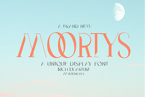 Moortys - Unique Display Font