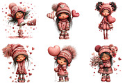 Whimsical Valentines Gnome Girl PNG, an Illustration by CraftArtStudio (Thumbnail 3 of 6)