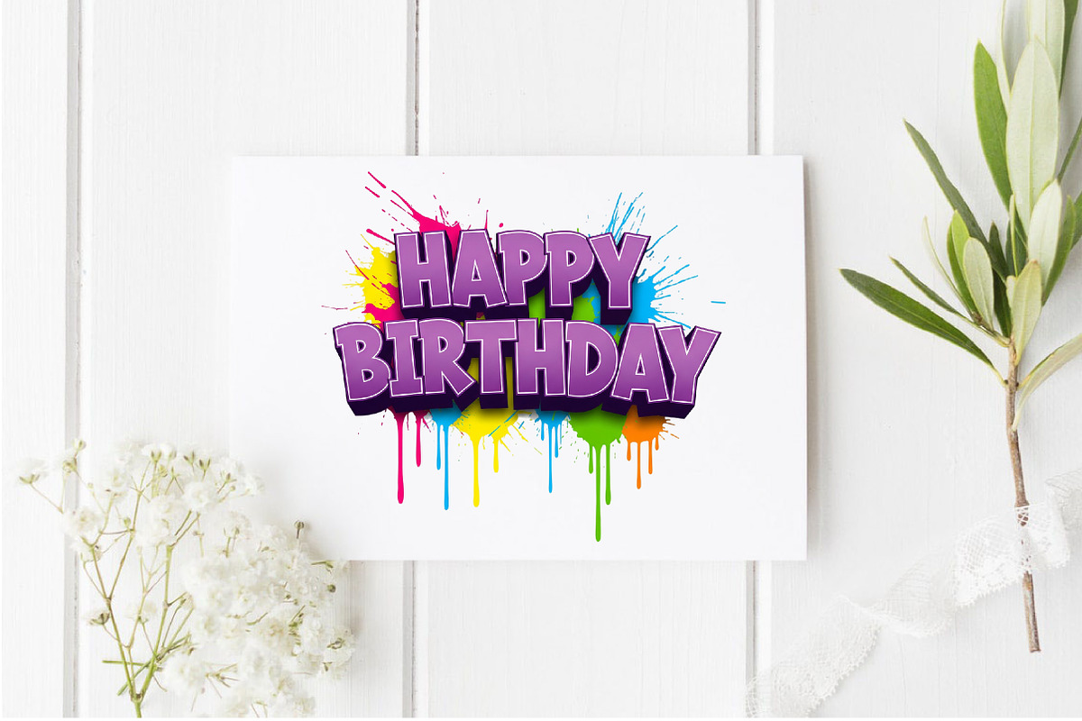Happy Birthday Png, an Illustration by Design Market (Photo 2 of 8)
