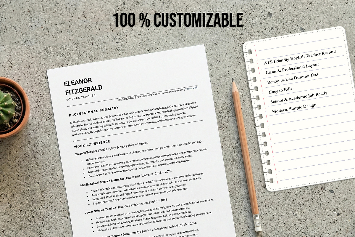 Teacher Resume for Science Teacher, a Resume Template by SmmrDesign (Photo 7 of 8)