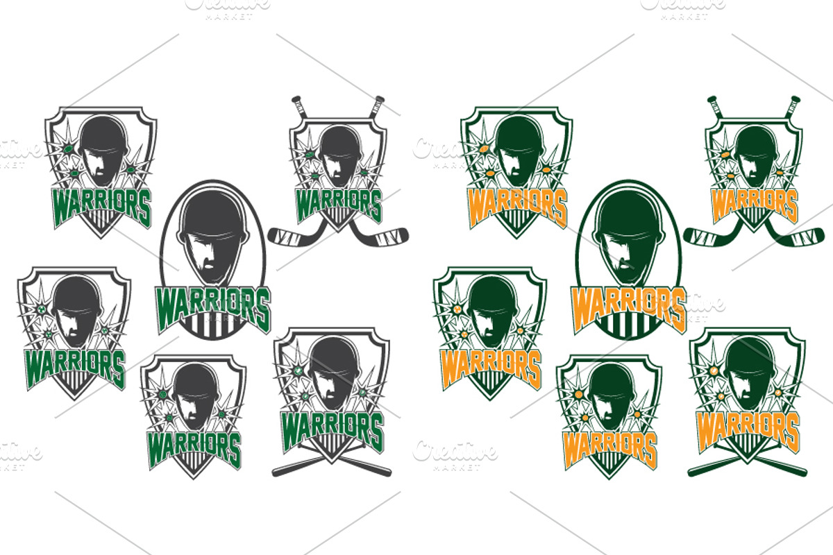 Sports clubs with warrior face, an Illustration by UVAconcept (Photo 2 of 2)