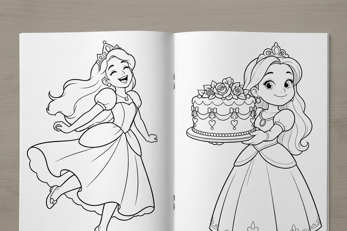 Magical Princess Coloring Book Vol24, a Person Illustration by ikarifq shop (Photo 6 of 7)
