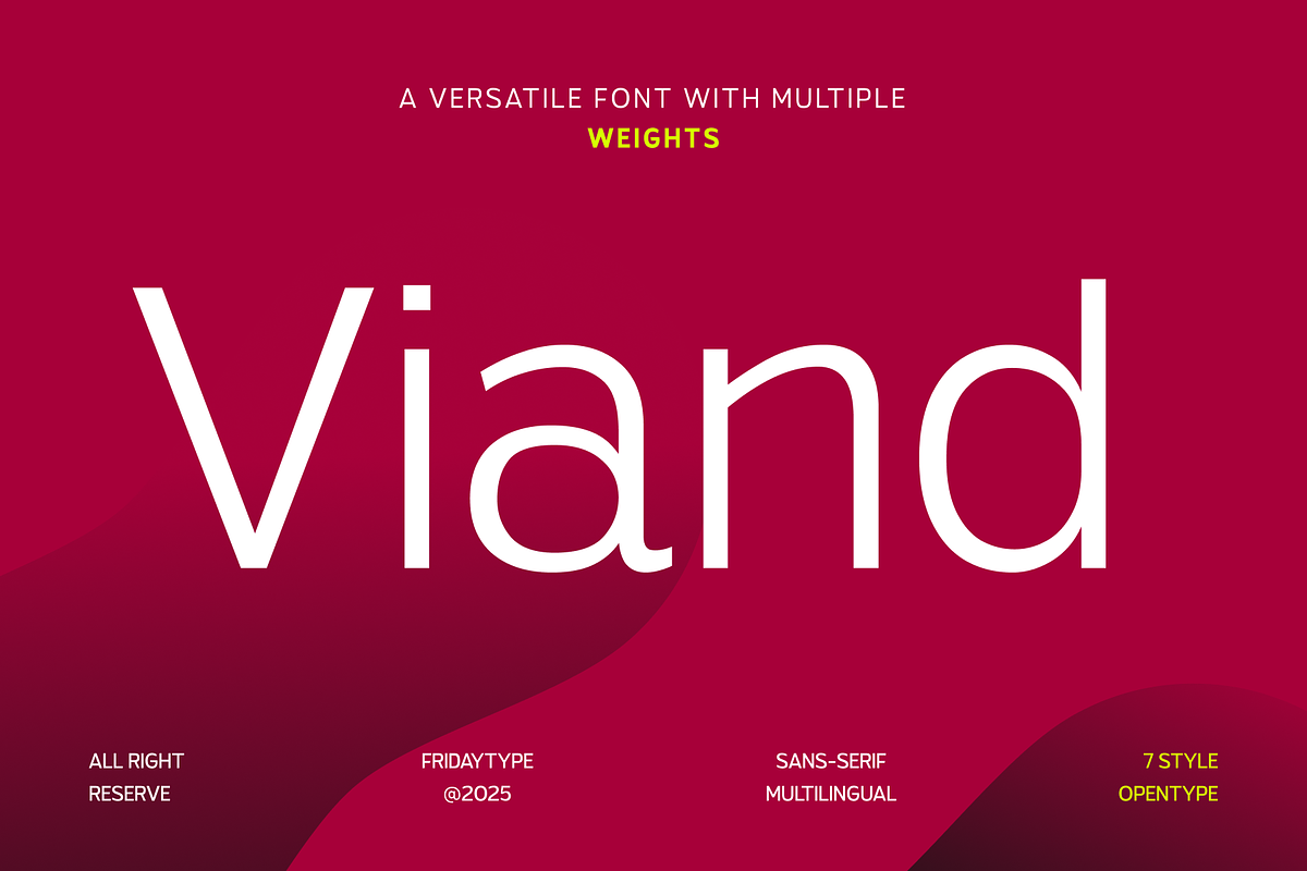 Viand — A Versatile Sans with Flavor, a Sans Serif Font by Fridaytype (Photo 1 of 15)
