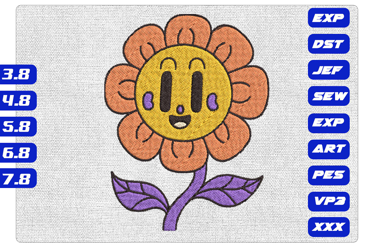 Cute Daisy Flower Machine Design, an Illustration by Purpose Ekbal (Photo 1 of 3)