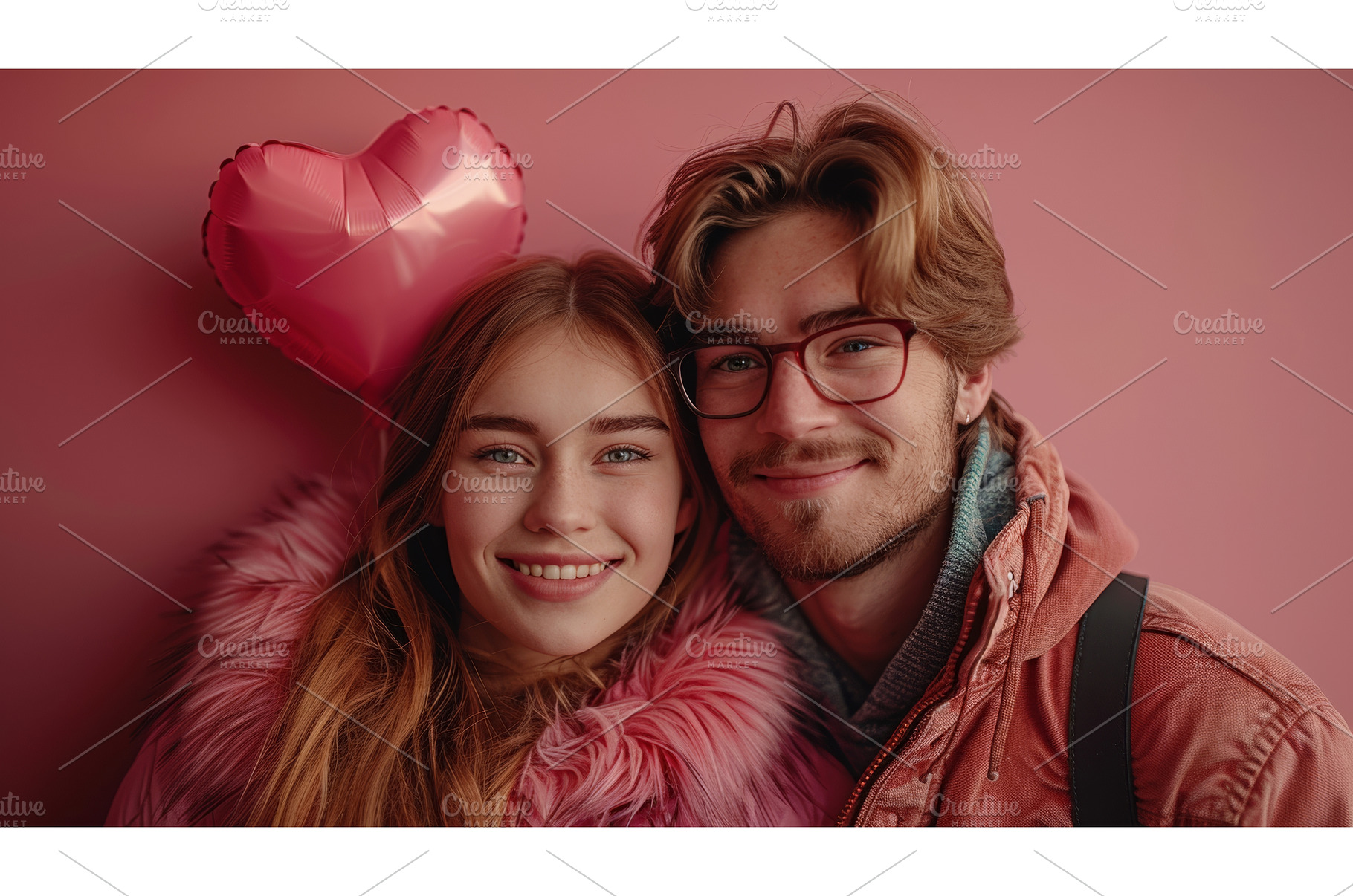 Couple with heart-shaped balloons on, a Person Photo by ZinetroN