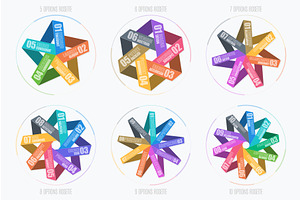 Circular diagram template with 5-10, an Illustration by RevelStockart