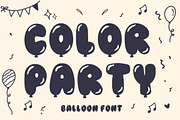 Color Party Cartoon Bubble font, a Handwritten Font by Fourteen Letter (Thumbnail 1 of 6)