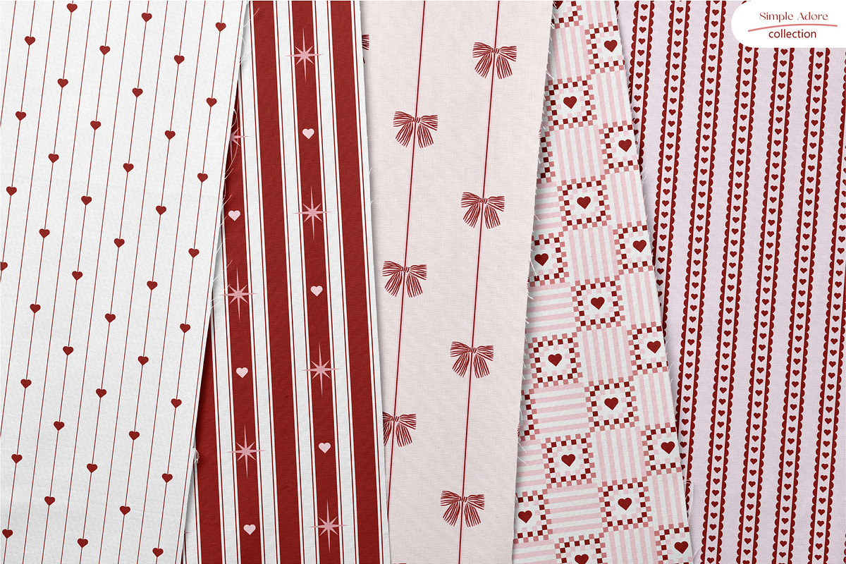 Simple Adore - Seamless Patterns, a Pattern Graphic by InaCorart (Photo 2 of 9)