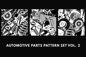Automotive Parts Pattern Set Vol. 2, a Pattern Graphic by sivVector