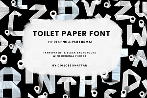 The Toilet Paper Font, a Blackletter Font by Dollcee