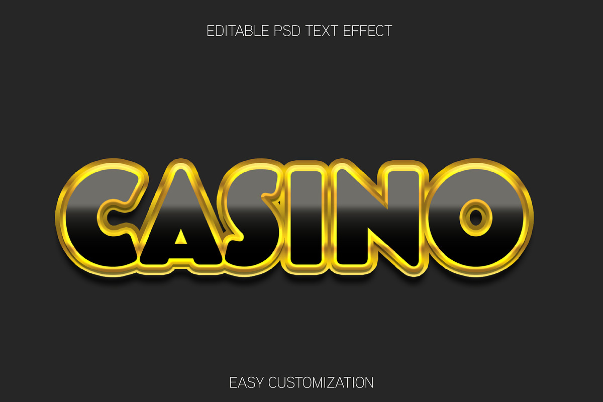 Gold Bold Glossy 3D Text Effect