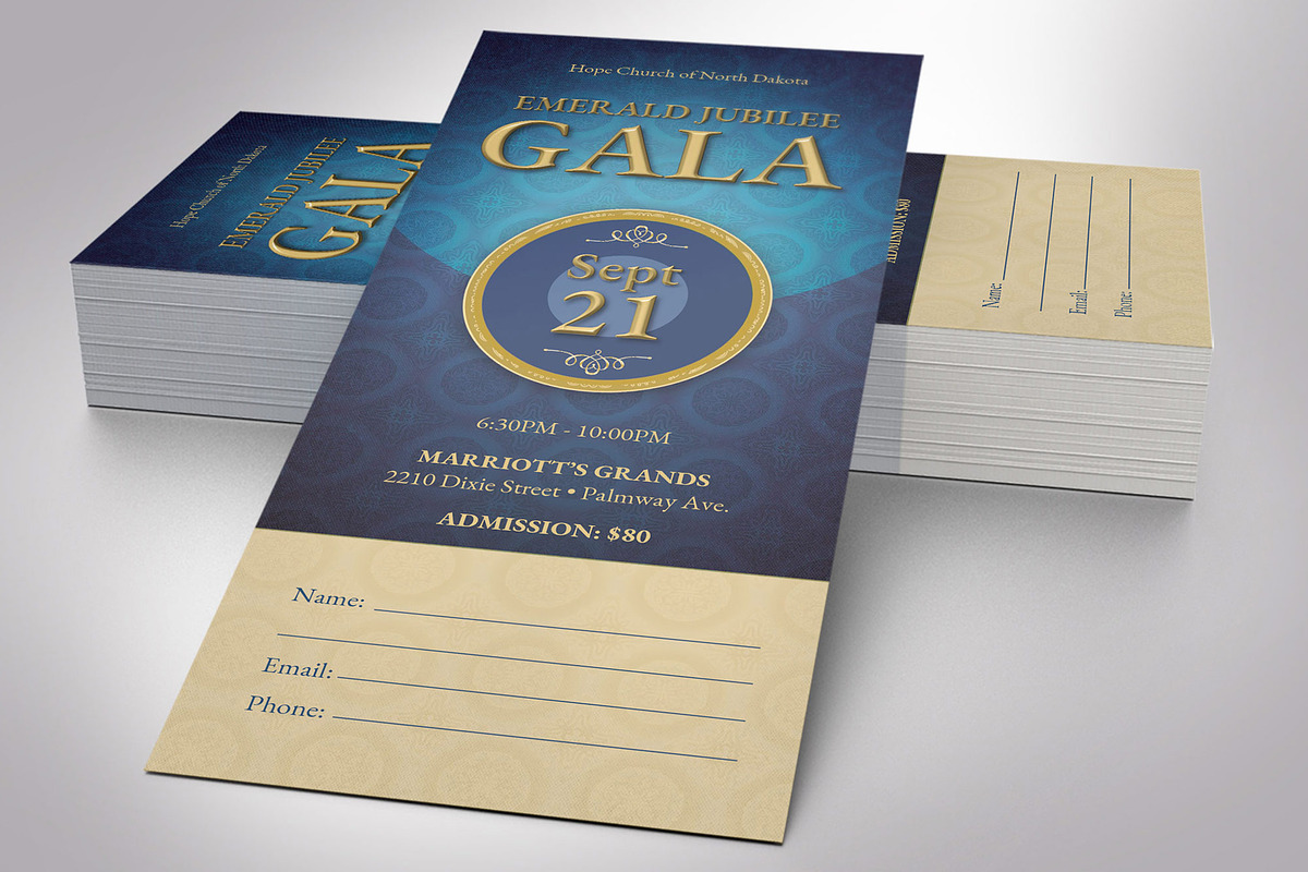 Anniversary Banquet Ticket Word, a Card Template by Four C Graphic (Photo 2 of 10)
