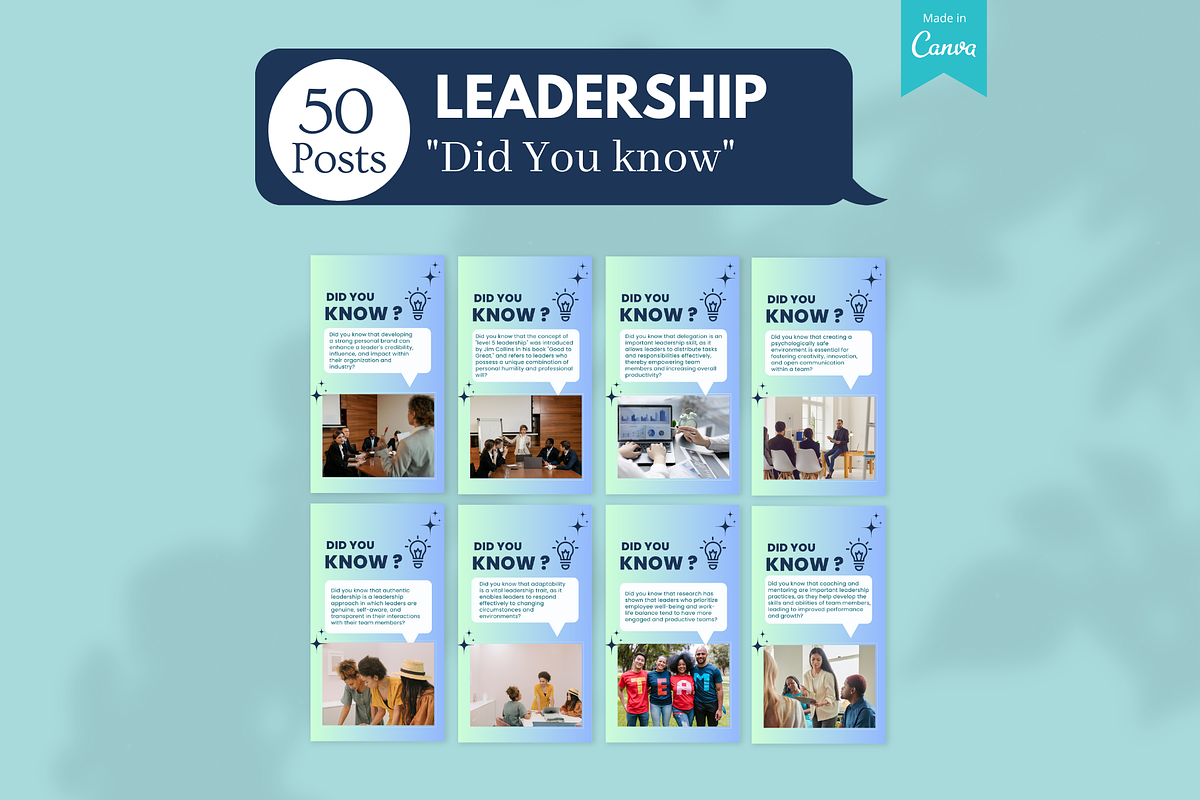 Leadership Bundle- Canva Templates, a Social Media Template by Viral Content Design (Photo 9 of 17)