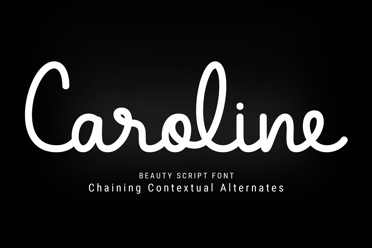 Caroline - monoline script font