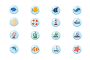Ocean Sea Life Elements Illustration, an Animal Illustration by Artnivora.Std (Thumbnail 3 of 3)